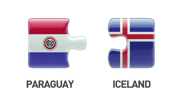 Islandia Paraguay Puzzle Concepto — Foto de Stock