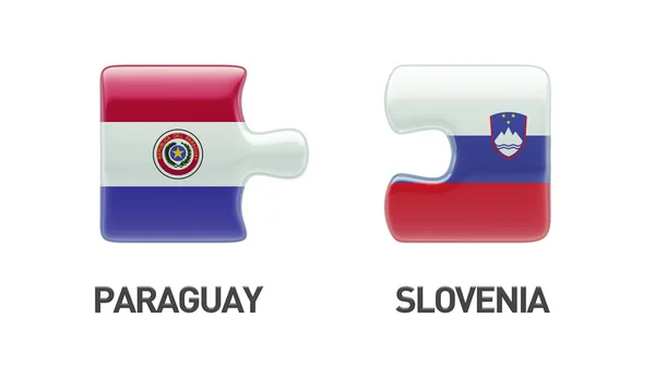 斯洛文尼亚巴拉圭拼图概念 — 图库照片