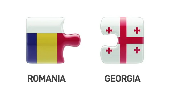 Romania Georgia  Puzzle Concept — Stock Photo, Image