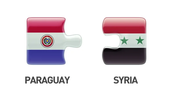 シリア パラグアイ パズル コンセプト — ストック写真
