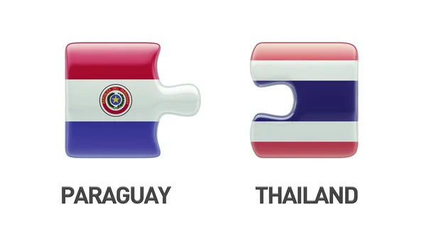 Thailand Paraguay  Puzzle Concept — Stock Photo, Image