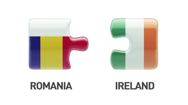 Romania Ireland  Puzzle Concept — Stock Photo, Image