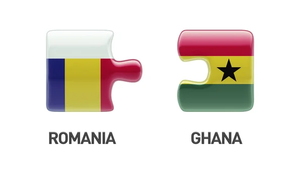Rumänien Ghana pussel koncept — Stockfoto