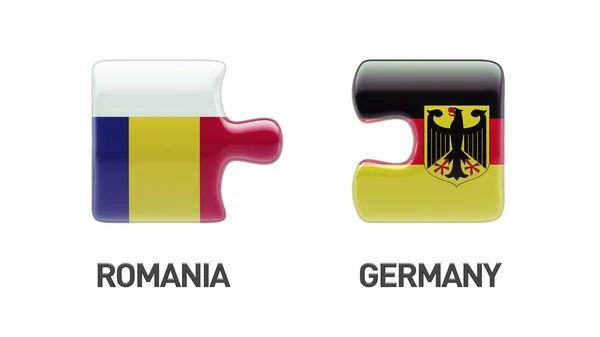 Rumania Alemania Puzzle Concepto — Foto de Stock