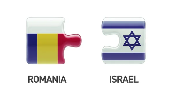 Roemenië Israël puzzel Concept — Stockfoto