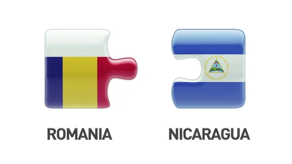 Rumunsko Nikaragua logická koncepce — Stock fotografie
