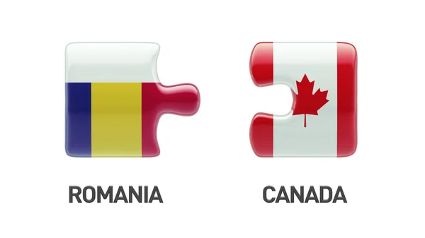 Romania Canada  Puzzle Concept — Stock Photo, Image