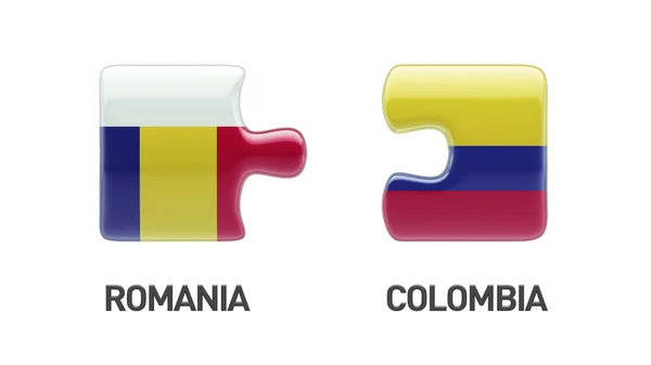 Roemenië Colombia puzzel Concept — Stockfoto