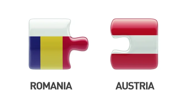Romania Austria  Puzzle Concept — Stock Photo, Image