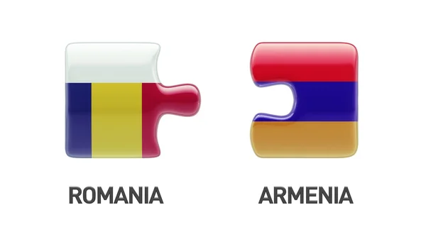 Romania Armenia  Puzzle Concept — Stock Photo, Image