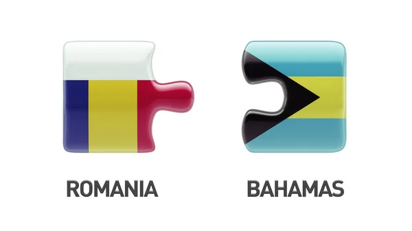 罗马尼亚巴哈马拼图概念 — 图库照片