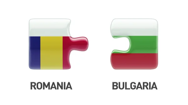 Romania Bulgaria  Puzzle Concept — Stock Photo, Image