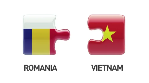 ルーマニア ベトナム パズル コンセプト — ストック写真
