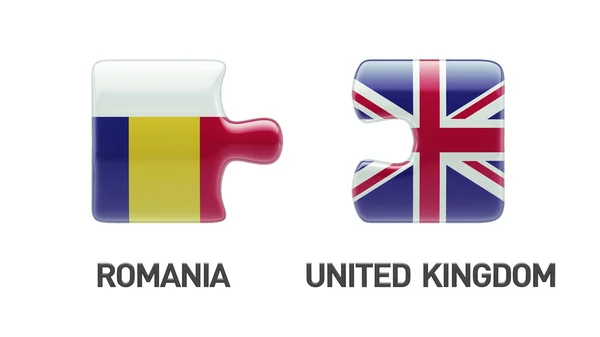 Romania Regno Unito Puzzle Concept — Foto Stock