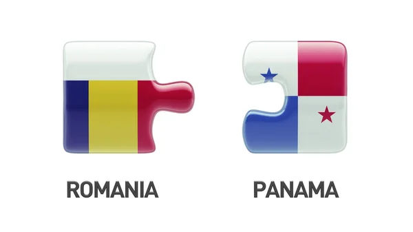 Rumania Panamá Puzzle Concepto —  Fotos de Stock
