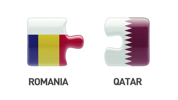 Rumänien Qatar Puzzle-Konzept — Stockfoto