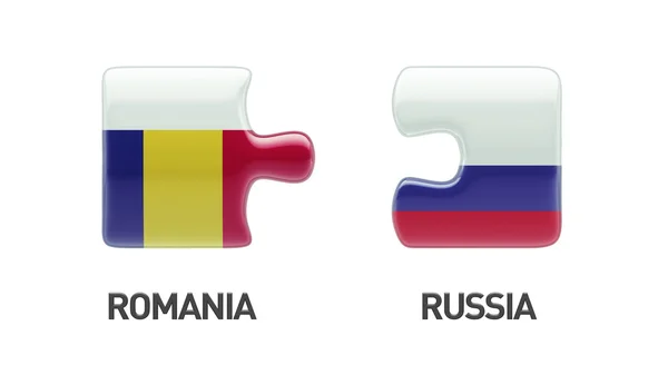 Russia Romania  Puzzle Concept — Stock Photo, Image