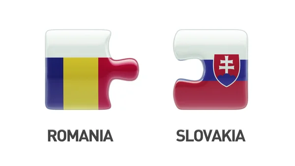 Slovacchia Romania Puzzle Concept — Foto Stock