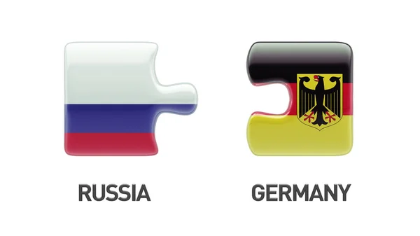 Russia Germania Puzzle Concept — Foto Stock