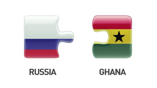 Concetto di Puzzle di Russia Ghana — Foto Stock