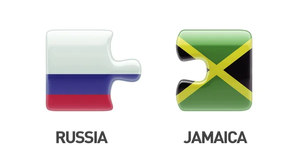 Rússia Jamaica Puzzle Concept — Fotografia de Stock