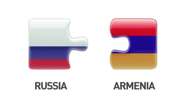 Russie Arménie Puzzle Concept — Photo