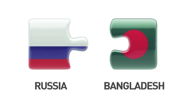 Russia Bangladesh  Puzzle Concept — Stock Photo, Image