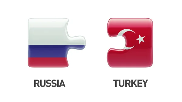 Russia Turchia Puzzle Concept — Foto Stock