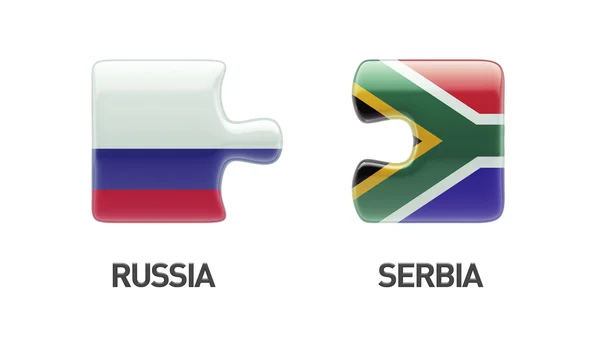 South Africa Russia  Puzzle Concept — Stock Photo, Image