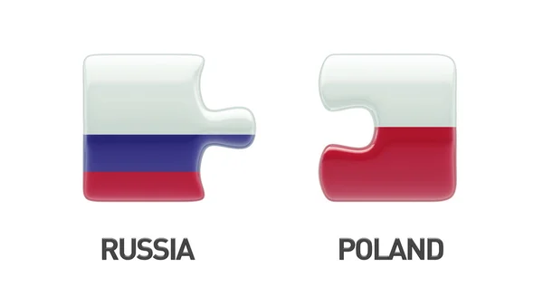 Polónia Rússia Puzzle Concept — Fotografia de Stock