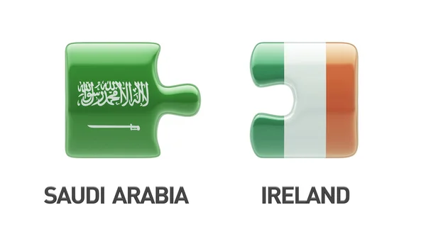 Saudi arabien irland puzzle-konzept — Stockfoto