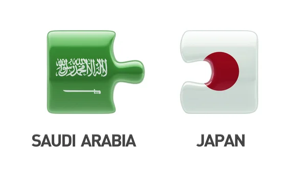 Suudi Arabistan Japonya bulmaca kavramı — Stok fotoğraf