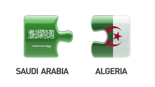 Saoedi-Arabië Algerije puzzel Concept — Stockfoto
