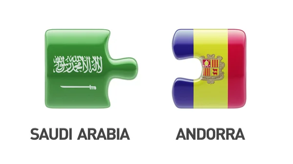 Saudiarabien Andorra pussel koncept — Stockfoto