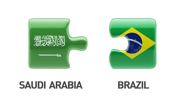 Saoedi-Arabië Brazilië puzzel Concept — Stockfoto