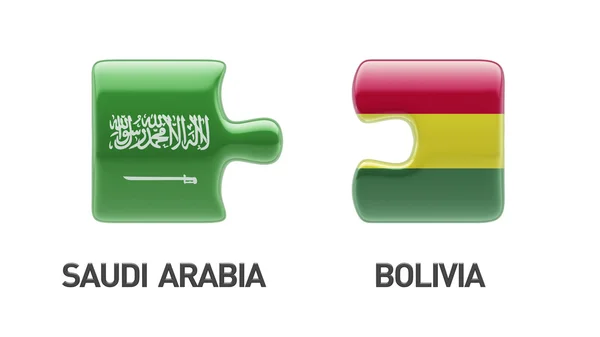 Saudi Arabia Bolivia  Puzzle Concept — Stock Photo, Image