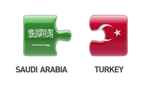 Suudi Arabistan Türkiye bulmaca kavramı — Stok fotoğraf