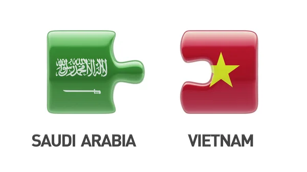 Suudi Arabistan Vietnam bulmaca kavramı — Stok fotoğraf