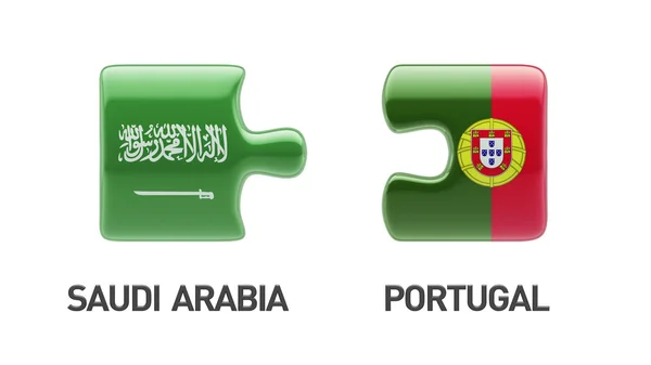 Saudiarabien Portugal pussel koncept — Stockfoto