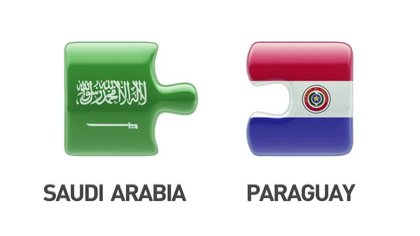 Saudi Arabia Paraguay  Puzzle Concept — Stock Photo, Image