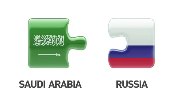 Saoedi-Arabië Rusland puzzel Concept — Stockfoto