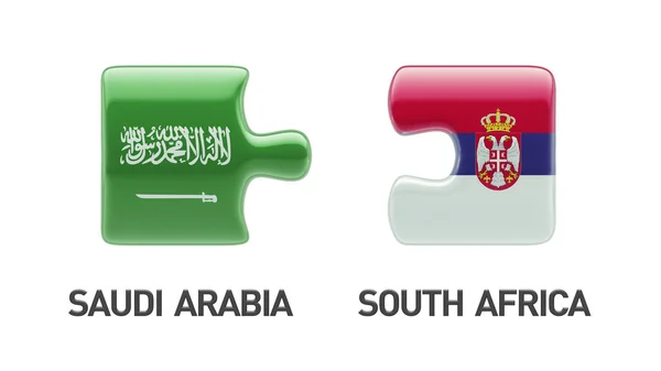 Serbia saudi arabia puzzle-konzept — Stockfoto