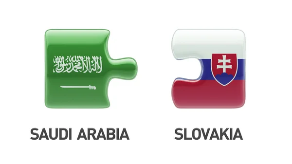 Slowakije Saoedi-Arabië puzzel Concept — Stockfoto