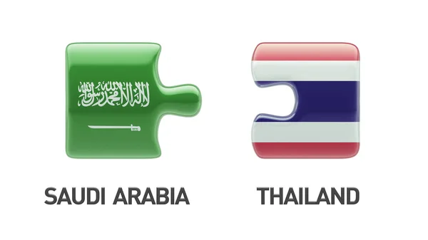 Ταϊλάνδη Σαουδική Αραβία παζλ έννοια — Φωτογραφία Αρχείου