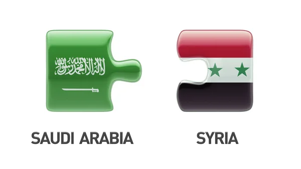 Suriye Suudi Arabistan bulmaca kavramı — Stok fotoğraf