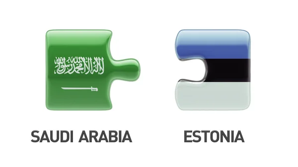 Estland Saoedi-Arabië puzzel Concept — Stockfoto