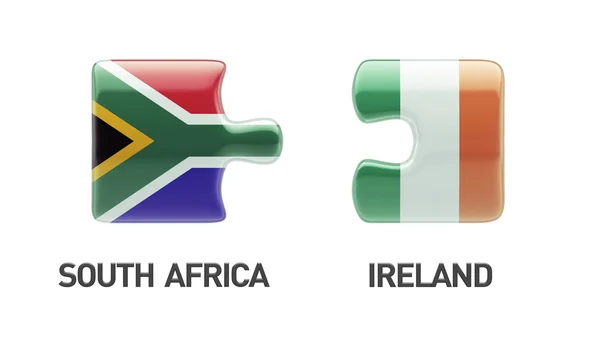 Afrique du Sud Irlande Puzzle Concept — Photo