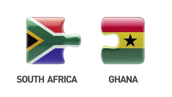 South Africa Ghana  Puzzle Concept — Stock Photo, Image