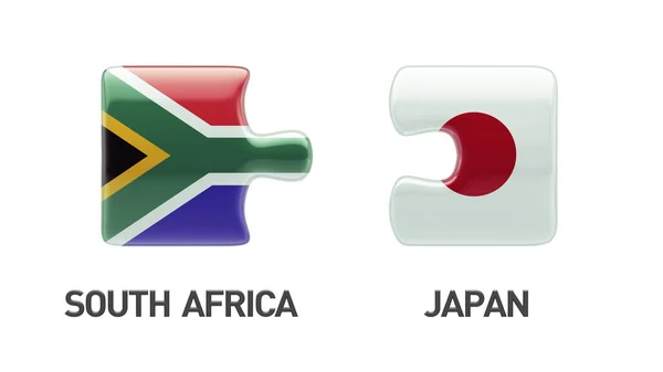 África do Sul Japão Puzzle Concept — Fotografia de Stock