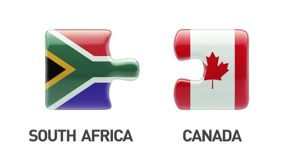 South Africa Canada  Puzzle Concept — Stock Photo, Image